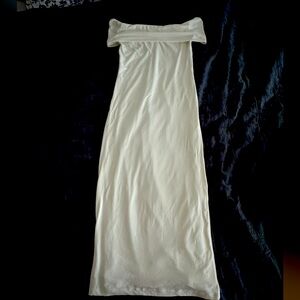 White Bumpsuit maternity dress